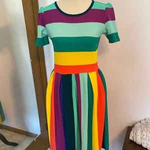 Rainbow a-line dress
